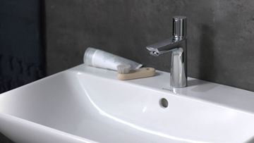 HANSGROHE TALIS SELECT E umývadlová stojanková batéria, s odtokovou súpravou, EcoSmart, chróm 71750000 Obrázek - fotka