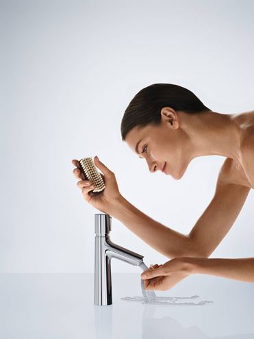 HANSGROHE TALIS SELECT S umývadlová stojanková batéria, s odtokovou súpravou, EcoSmart, chróm 72042000 Obrázek - fotka