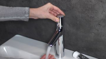 HANSGROHE TALIS SELECT S umývadlová stojanková batéria, s odtokovou súpravou, EcoSmart, chróm 72042000 Obrázek - fotka