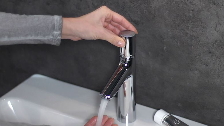 HANSGROHE TALIS SELECT S umývadlová stojanková batéria, EcoSmart, chróm 72043000 Obrázek - fotka