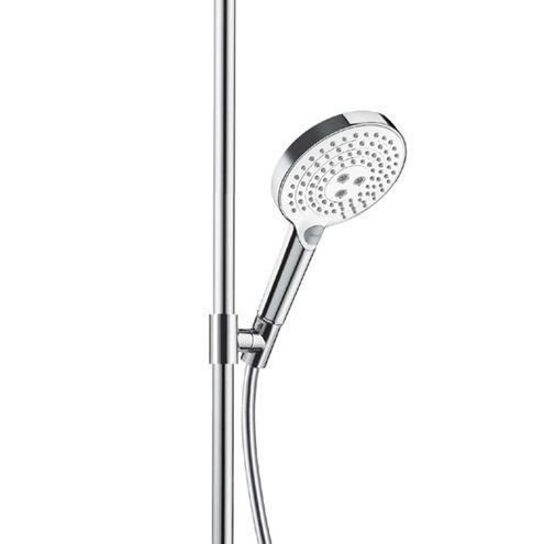 HANSGROHE RAINDANCE SELECT S SHOWEPIPE 300 sprchový set s termostatickou batériou, horná sprcha, ručná sprcha s 3 prúdmi, tyč, hadica, biela/chróm 27133400 Obrázek - fotka
