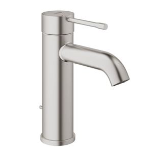 GROHE ESSENCE NEW umývadlová stojanková batéria, s odtokovou súpravou, Water Saving, supersteel