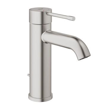 GROHE ESSENCE NEW umývadlová stojanková batéria, s odtokovou súpravou, Water Saving, supersteel
