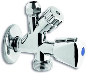 EASY kombinovaný rohový ventil 1/2"x3/8"x3/4", chróm