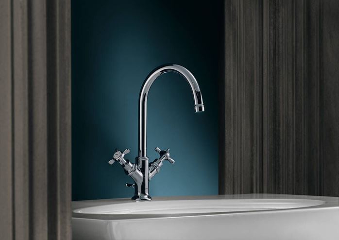 AXOR MONTREUX umývadlová stojanková batéria, s odtokovou súpravou, EcoSmart, chróm 16505000 Obrázek - fotka