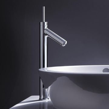 AXOR STARCK umývadlová stojanková batéria, s odtokovou súpravou, EcoSmart, chróm 10129000 Obrázek - fotka