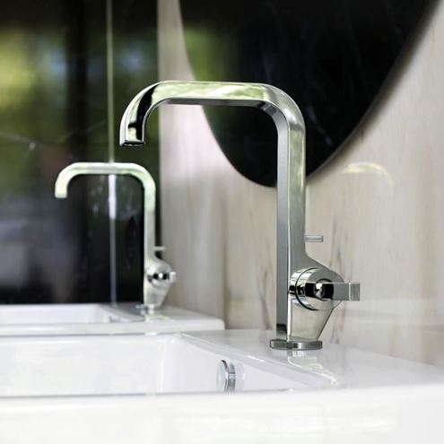 AXOR CITTERIO umývadlová stojanková batéria, s odtokovou súpravou, EcoSmart, chróm 39034000 Obrázek - fotka