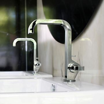 AXOR CITTERIO umývadlová stojanková batéria, s odtokovou súpravou, EcoSmart, chróm 39034000 Obrázek - fotka