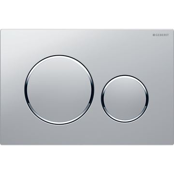 GEBERIT SIGMA 20 ovládacie tlačidlo pre dve splachovania, easy-to-clean, plast, matný/lesklý chróm