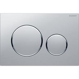 GEBERIT SIGMA 20 ovládacie tlačidlo pre dve splachovania, easy-to-clean, plast, matný/lesklý chróm