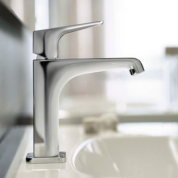 AXOR CITTERIO E umývadlová stojanková batéria, s odtokovou súpravou, EcoSmart, chróm 36111000 Obrázek - fotka