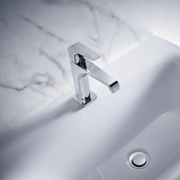 AXOR CITTERIO E umývadlová stojanková batéria, s odtokovou súpravou, EcoSmart, chróm 36111000 Obrázek - fotka
