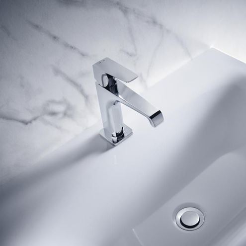 AXOR CITTERIO E umývadlová stojanková batéria, s odtokovou súpravou, EcoSmart, chróm 36110000 Obrázek - fotka