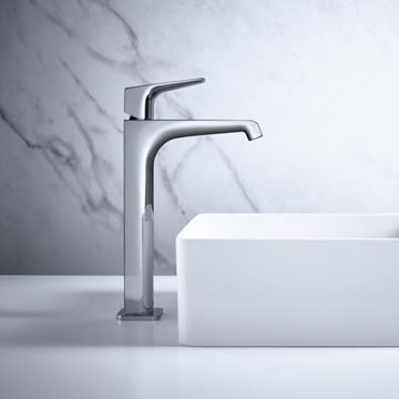 AXOR CITTERIO E umývadlová stojanková batéria, s odtokovou súpravou, EcoSmart, chróm 36113000 Obrázek - fotka
