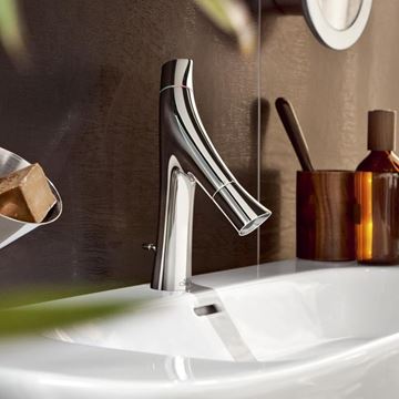 AXOR STARCK ORGANIC umývadlová stojanková batéria, s odtokovou súpravou, EcoSmart, chróm 12010000 Obrázek - fotka