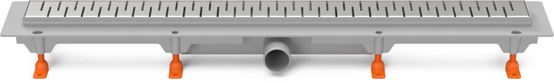 CHUDĚJ sprchový žľab 750 mm, do priestoru, bočný odtok DN 40, rošt MEDIUM, plast/matná nerez oceľ CH 750 M 1 Obrázek - Hlavní obrázek