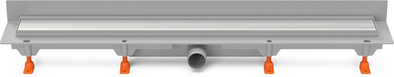 CHUDĚJ sprchový žľab 850 mm, k stene, bočný odtok DN 40, rošt KLASIK / FLOOR, plast / matná nerez oceľ CH 850 K 3 Obrázek - Hlavní obrázek