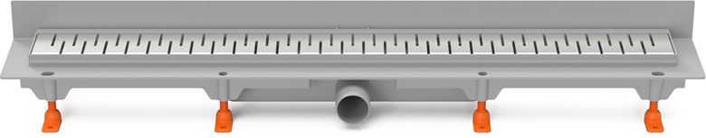 CHUDĚJ sprchový žľab 750 mm, k stene, bočný odtok DN 40, rošt MEDIUM, plast / matná nerez oceľ CH 750 M 3 Obrázek - Hlavní obrázek
