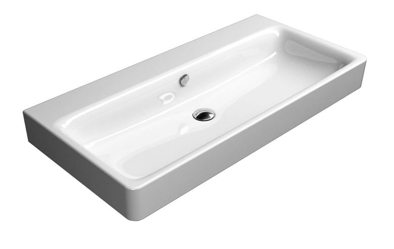 CONCEPT 300 umývadlo 100 cm, bez otvoru pre batériu, s prepadom, Cataglaze 100CO300NOH Obrázek - Hlavní obrázek