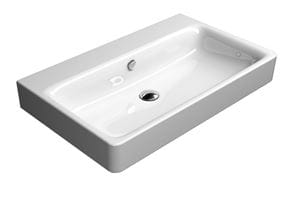 CONCEPT 300 umývadlo 80 cm, bez otvoru pre batériu, s prepadom, Cataglaze