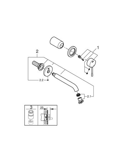GROHE ESSENCE NEW umývadlová podomietková batéria, hard graphite 29193A01 Obrázek - fotka