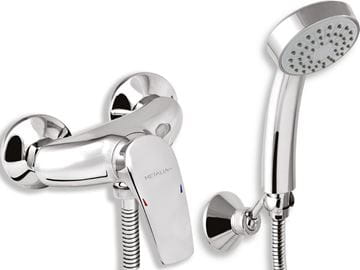 NOVASERVIS METALIA 57 sprchový set s batériou, ručná sprcha, hadica, držiak, chróm
