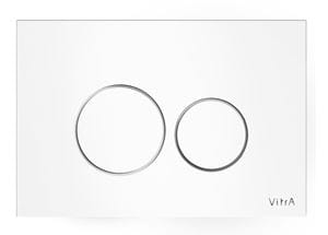 VITRA ORIGIN ovládacie tlačidlo pre dve splachovania, sklo, biela