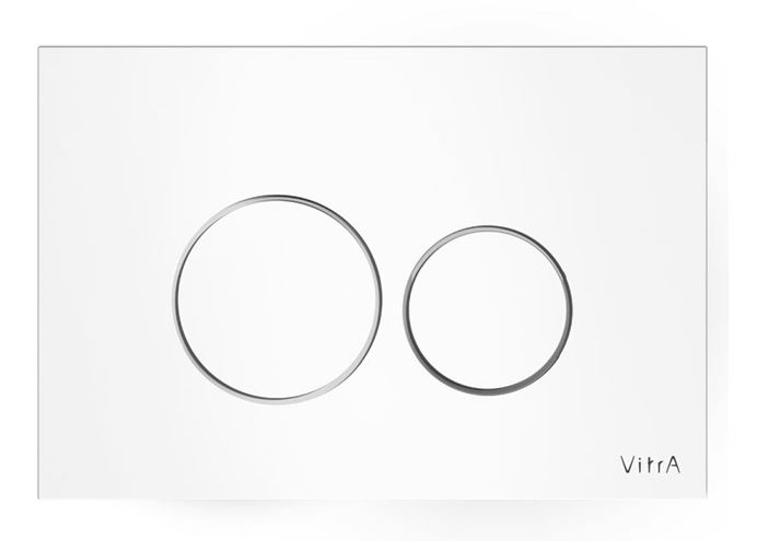 VITRA ORIGIN ovládacie tlačidlo pre dve splachovania, sklo, biela 740-1600 Obrázek - Hlavní obrázek