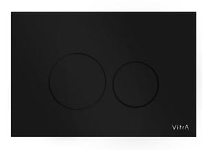 VITRA ORIGIN ovládacie tlačidlo pre dve splachovania, sklo, čierna