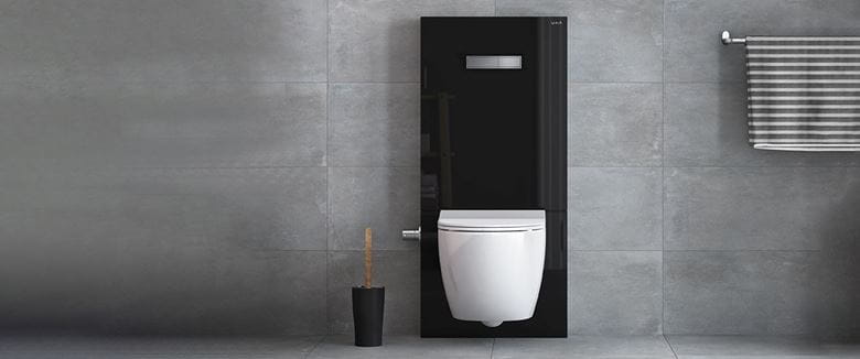 VITRA VITRUS sanitárny modul pre WC 114 cm, sklo, čierna 770-5761-01 Obrázek - fotka