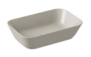 VITRA GEO umývadlová misa 59,5 cm, bez prepadu, brúsená, VitrAhygiene, matná šedá