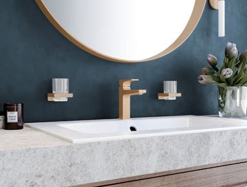 HANSGROHE METROPOL umývadlová stojanková batéria, s odtokovou súpravou, EcoSmart, brúsený bronz 32507140 Obrázek - fotka