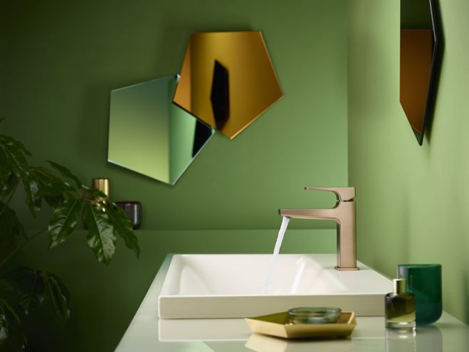 HANSGROHE METROPOL umývadlová stojanková batéria, s odtokovou súpravou, EcoSmart, brúsený bronz 32507140 Obrázek - fotka