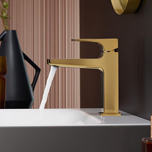 HANSGROHE METROPOL umývadlová stojanková batéria, s odtokovou súpravou, EcoSmart, leštené zlato 32507990 Obrázek - fotka