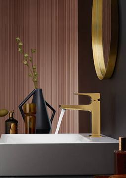 HANSGROHE METROPOL umývadlová stojanková batéria, s odtokovou súpravou, EcoSmart, leštené zlato 32507990 Obrázek - fotka