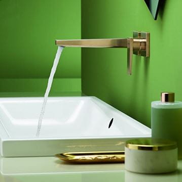 HANSGROHE TALIS E umývadlová podomietková batéria, s odtokovou súpravou, EcoSmart, zlatá 71734990 Obrázek - fotka