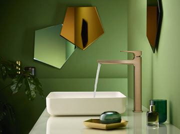 HANSGROHE METROPOL umývadlová stojanková batéria, s odtokovou súpravou, EcoSmart, brúsený bronz 32512140 Obrázek - fotka