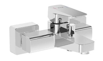 VITRA ROOT SQUARE vaňová nástenná batéria, s prepínačom, chróm