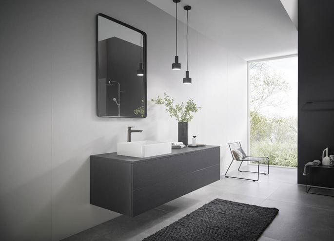 HANSGROHE TALIS E umývadlová stojanková batéria, EcoSmart, kartáčovaný čierny chróm 71717340 Obrázek - fotka