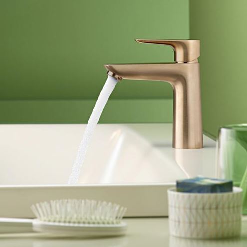 HANSGROHE TALIS E umývadlová stojanková batéria, EcoSmart, brúsený bronz 71712140 Obrázek - fotka