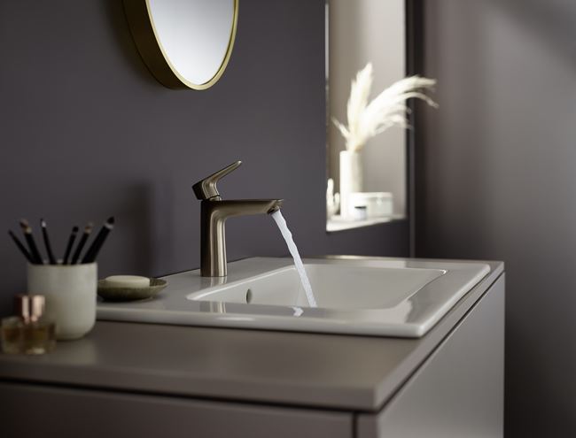 HANSGROHE TALIS E umývadlová stojanková batéria, EcoSmart, brúsený bronz 71712140 Obrázek - fotka