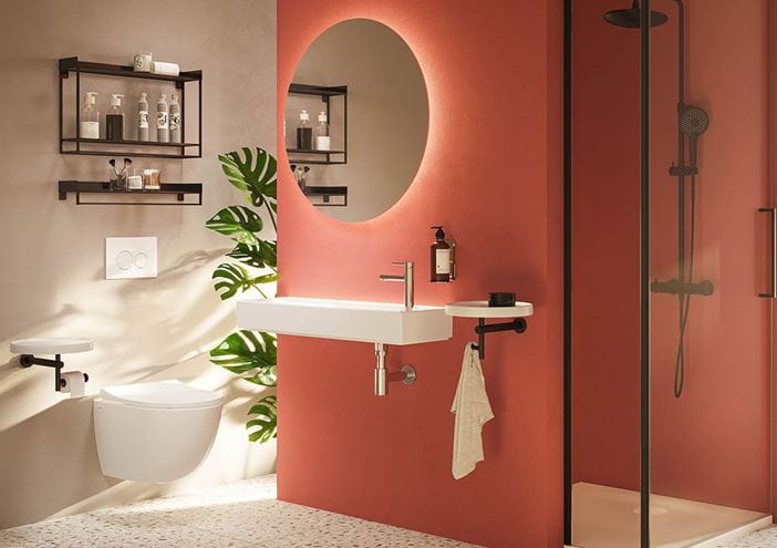 VITRA ARCHIPLAN polica 300 mm, nástenná, keramika, čierna A44006 Obrázek - fotka