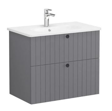 VITRA ROOT GROOVE skrinka s umývadlom 80,5x47x67 cm, 2 zásuvky, matná šedá