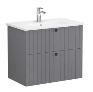 VITRA ROOT GROOVE skrinka s umývadlom 80,5x47x67 cm, 2 zásuvky, matná šedá