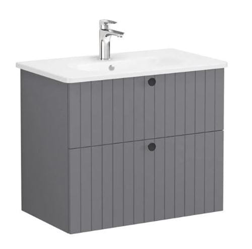 VITRA ROOT GROOVE skrinka s umývadlom 80,5x47x67 cm, 2 zásuvky, matná šedá 69438 Obrázek - Hlavní obrázek