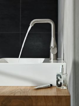 GROHE ESSENCE NEW umývadlová stojanková batéria, Water Saving, kartáčovaný hard graphite 32901AL1 Obrázek - fotka