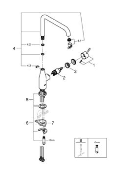 GROHE ESSENCE NEW drezová batéria, phantom black 30505KF0 Obrázek - fotka