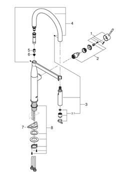 GROHE ESSENCE NEW drezová batéria, s flexi ramienkom a sprškou, phantom black 30503KF0 Obrázek - fotka