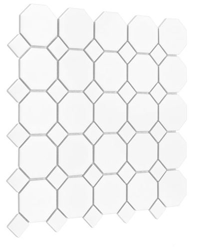DUNIN ARABESCO mozaika 29,5x29,5(5,5x5,5, 2,3x2,3)cm, mat, white M. OCT. WHITE 55 mat Obrázek - fotka