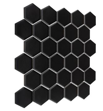 DUNIN HEXAGONIC mozaika 27,1x28,2(5,1x5,8)cm, mat, black HEX. BLACK 51 mat Obrázek - fotka